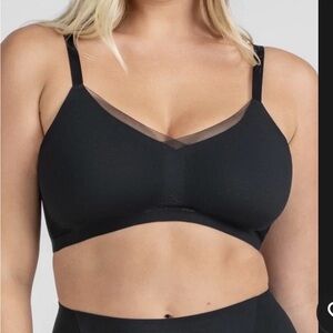 New Women's HONEYLOVE Black Crossover Wireless Bra